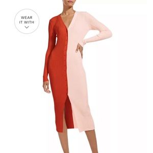Staud Colorblock sweater dress